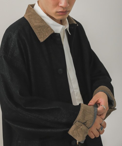 SENSE OF PLACE by URBAN RESEARCH（センスオブプレイスバイアーバンリサーチ）の「『セットアップ対応』デニムカバーオール（カバーオール・メンズ・IVORY/BLACK・M/L）」の17枚目の写真