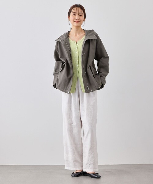 ROPE' PICNIC（ロペピクニック）の「ベーシックマウンテンパーカー スプリングコート/撥水（マウンテンパーカー・レディース・チャコール/キナリ/ダークブラウン/ネイビー・F）」の6枚目の写真