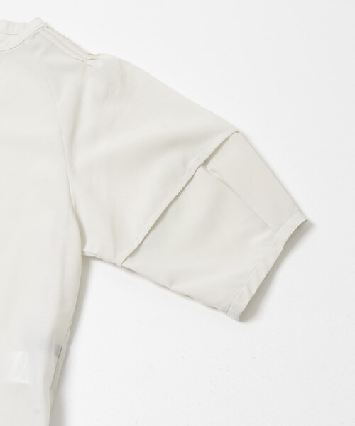 URBAN RESEARCH ROSSO（アーバンリサーチロッソ）の「『WEB/一部店舗限定』UVカットウォッシャブルリネン混シャツ ブラウス（シャツ/ブラウス・レディース・OFF WHITE/YELLOW/BROWN/SAX/NAVY・Free）」の8枚目の写真