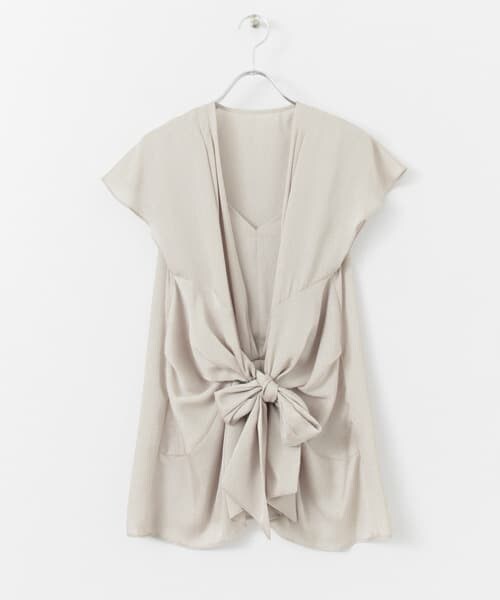 URBAN RESEARCH ROSSO（アーバンリサーチロッソ）の「前リボンブラウス（シャツ/ブラウス・レディース・LIGHT GRAY/BEIGE/NAVY・FREE）」の4枚目の写真