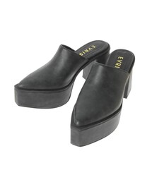 EVRIS | チャンキーヒールミュール(サンダル)