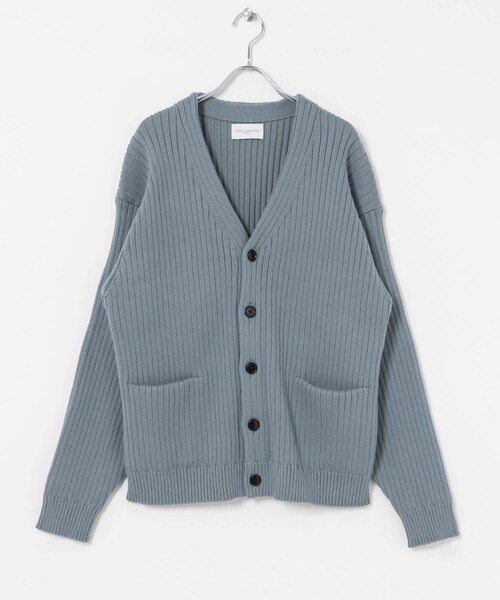 URBAN RESEARCH(アーバンリサーチ)の「new basic COTTON CASHMERE WIDE RIB CARDIGAN(カーディガン/ボレロ・メンズ・CEMENT/L SAX/NAVY・M/L)」の12枚目の写真