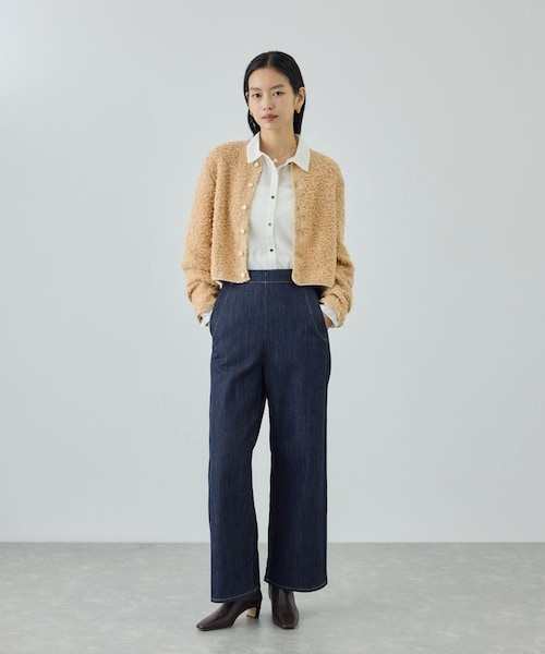 ROPE'（ロペ）の「【COOHEM(コーヘン)】 COTTON FANCY YARN KNIT CARDIGAN（カーディガン/ボレロ・レディース・キナリ/ベージュ系/ラベンダー系・F）」の10枚目の写真