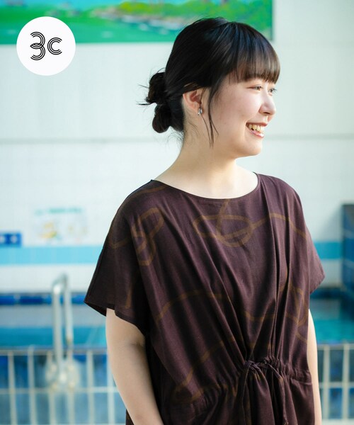 URBAN RESEARCH(アーバンリサーチ)の「SENTO-GRASHI 「ゆ」 dress(ワンピース・レディース・BRN×Y.BRN/BLU×L.BLU・Free)」の1枚目の写真