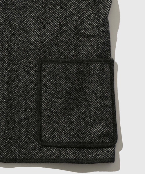 ADAM ET ROPE'(アダムエロペ)の「【E.S.P/イーエスピー】SOLA VEST TWEED(ダウンベスト・メンズ・チャコール・L/M)」の6枚目の写真