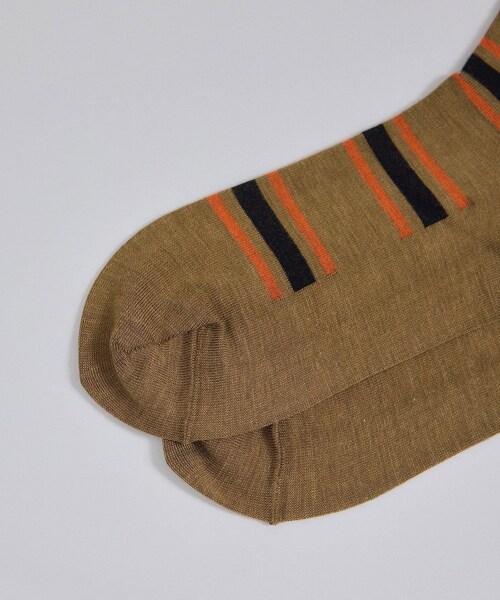 ADAM ET ROPE'(アダムエロペ)の「【CONLEAD(コンリード)】Border line Long / ボーダーソックス(ソックス/靴下・レディース・ブラック系/キャメル系/ワイン系・F)」の22枚目の写真