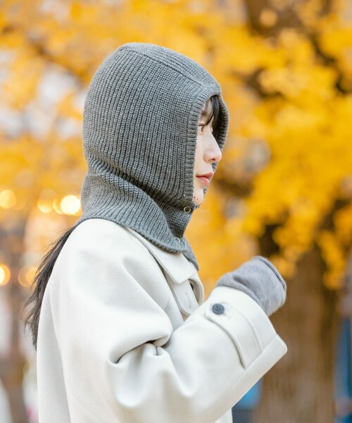 SMELLY（スメリー）の「ニットバラクラバ（ニットキャップ/ビーニー・レディース・GRY/IVO/BRN・-）」の21枚目の写真