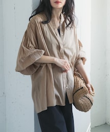 URBAN RESEARCH DOORS | コットンボイルギャザーブラウス(シャツ/ブラウス)