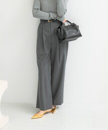 URBAN RESEARCH ROSSO WOMEN | ウール混防シワハイウエストワイドスラックス(その他パンツ)