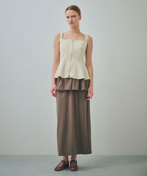 ROPE'（ロペ）の「【一部店舗限定】【REALM（レルム）】PEPLUM SKIRT｜フリルタイトスカート　26SS（スカート・レディース・カーキ・38）」の12枚目の写真