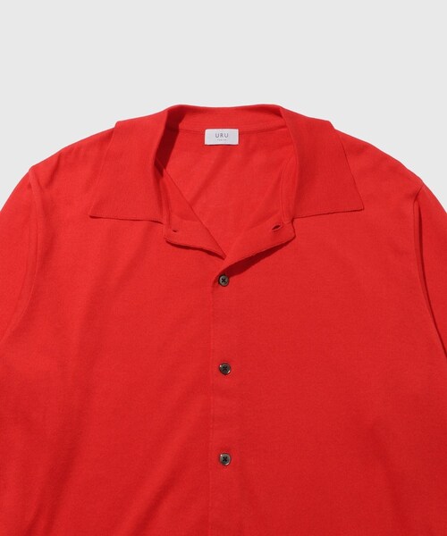 ADAM ET ROPE'(アダムエロペ)の「【URU/ウル】KNIT CARDIGAN(カーディガン/ボレロ・メンズ・チャコール/レッド・1/2)」の7枚目の写真