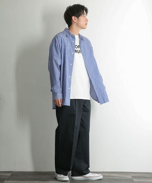 SENSE OF PLACE by URBAN RESEARCH（センスオブプレイスバイアーバンリサーチ）の「センタープレスストレートタックチノパンツ（チノパンツ・メンズ・GREIGE/BLACK・M/L）」の8枚目の写真