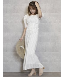 dazzlin | コットンタックボリュームショルダーワンピース(ワンピース)