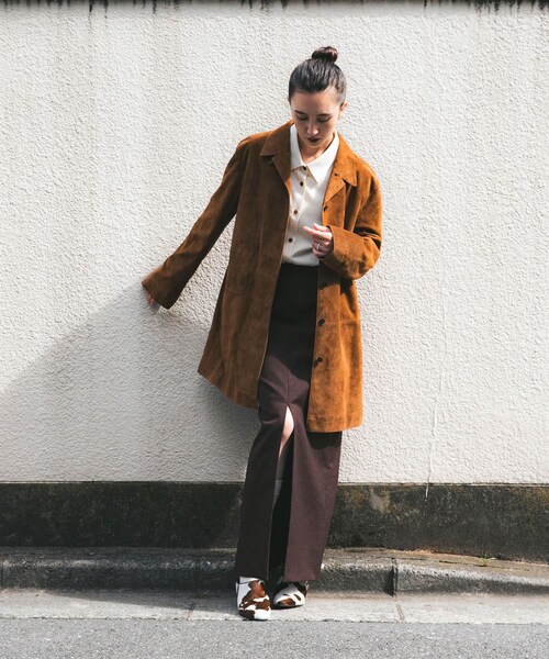 URBAN RESEARCH（アーバンリサーチ）の「new basic　BRADFORD WOOL SKIRT（スカート・レディース・BLACK/BROWN・36/38/40）」の17枚目の写真