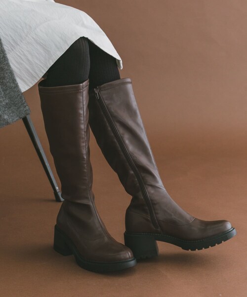 ITEMS URBANRESEARCH（アイテムズ アーバンリサーチ）の「ストレッチロングブーツ（その他シューズ・レディース・BLK/BRN・S/M/L）」の2枚目の写真