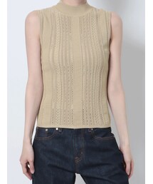 LAGUNAMOON | パターン編みノースリーブニットプルオーバー(ニット/セーター)