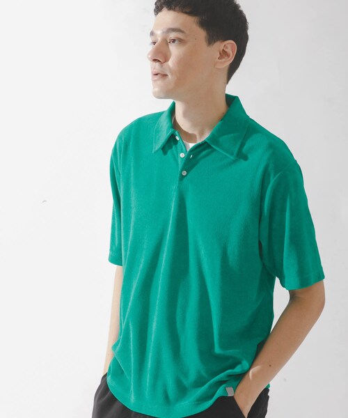 URBAN RESEARCH Sonny Label（アーバンリサーチサニーレーベル）の「配色パイルポロシャツ（ポロシャツ・メンズ・グレー/グリーン/ネイビー・M/L）」の16枚目の写真