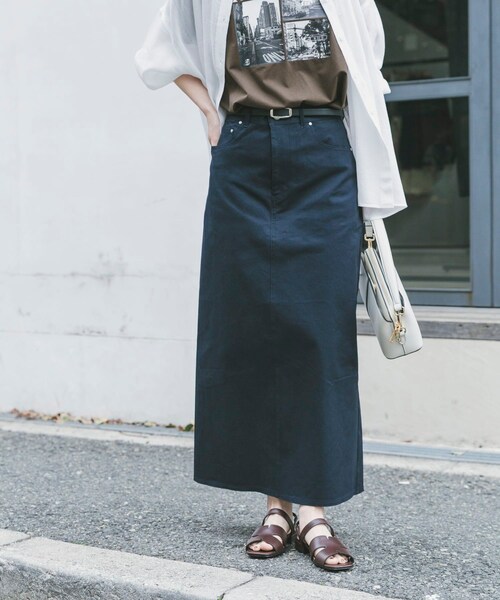 ITEMS URBANRESEARCH（アイテムズ アーバンリサーチ）の「『イージーケア』ストレッチチノスカート(楽着シリーズ)（スカート・レディース・CML/L.BEG/NVY・S/M）」の22枚目の写真