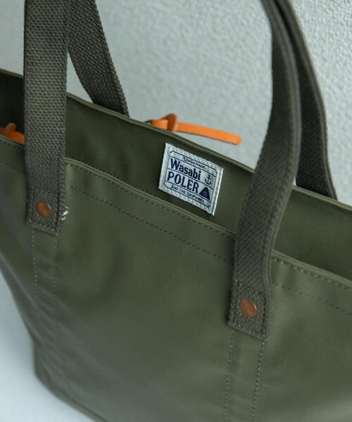 URBAN RESEARCH Sonny Label（アーバンリサーチサニーレーベル）の「POLER　WASABI&POLER Durable Tent Tote S（トートバッグ・メンズ・BLACK/GREEN・One）」の9枚目の写真