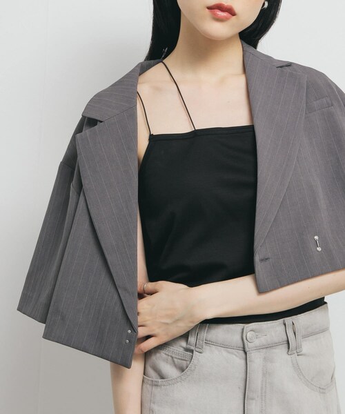 KBF（ケイビーエフ）の「アシンメトリーカップ付キャミ（キャミソール・レディース・OFF/NAVY/BLACK・one）」の10枚目の写真