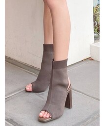 GYDA | オープントゥ ニットブーツ(ブーツ)