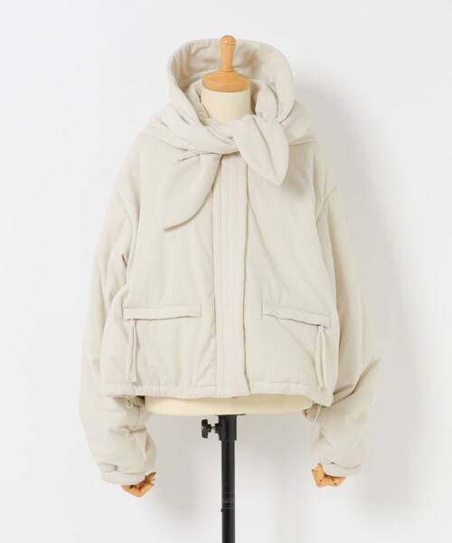 KBF（ケイビーエフ）の「リバーシブルパデッドジャケット（テーラードジャケット・レディース・IVO×IVO/BRN×CREAM/NAVY×BRN・one）」の12枚目の写真