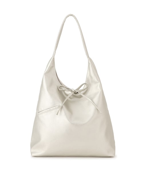 ROPE' PICNIC(ロペピクニック)の「洗えるバッグ シーンレスワンハンドルトートバッグ/A4対応・イージーケア(トートバッグ・レディース・ブラック/キナリ/シルバー系・F)」の6枚目の写真