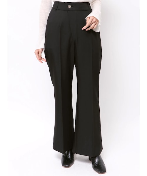 LAGUNAMOON（ラグナムーン）の「セミフレアスリットパンツ（その他パンツ・レディース・ブラック/ベージュ・S/L/M）」の7枚目の写真