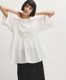 ADAM ET ROPE' | 【サステナブル】・【定番】バウンスカフスプルオーバー/接触冷感/UVカット(Tシャツ/カットソー)