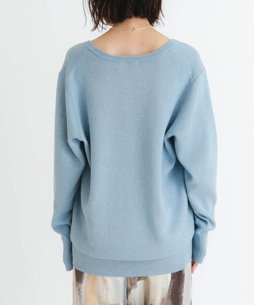 URBAN RESEARCH（アーバンリサーチ）の「new basic　カシミヤコットンVネックチュニックニット（チュニック・レディース・KHAKI/PINK/SAX・FREE）」の14枚目の写真