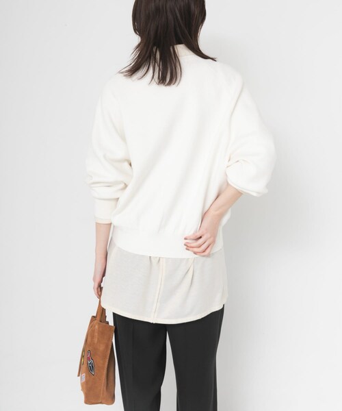 URBAN RESEARCH(アーバンリサーチ)の「コットンカシミヤスウェットニット(ニット/セーター・レディース・OFF WHITE/GRAY/DRK NAVY・Free)」の10枚目の写真