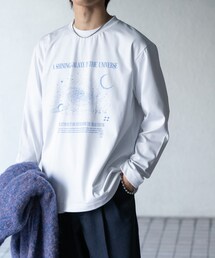 SENSE OF PLACE by URBAN RESEARCH | Galaxy Graphic Long-Sleeve T-shirts(Tシャツ/カットソー)