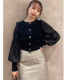 dazzlin | パールボタンカーデニットトップス(ニット/セーター)