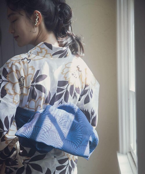 URBAN RESEARCH ROSSO（アーバンリサーチロッソ）の「華徒然+吉木千沙都 兵児帯（着物・レディース・ライトグレー/ライトベージュ/ネイビー・Free）」の3枚目の写真