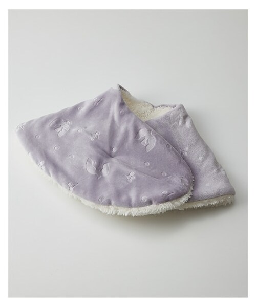 nissen（ニッセン）の「ベロア調トリ柄型押しマフラー（マフラー・メンズ・ラベンダー/クリーム/ピンク・Y）」の4枚目の写真