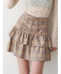 jouetie | レースアップティアードミニスカパン【セットアップ対応】(スカート)