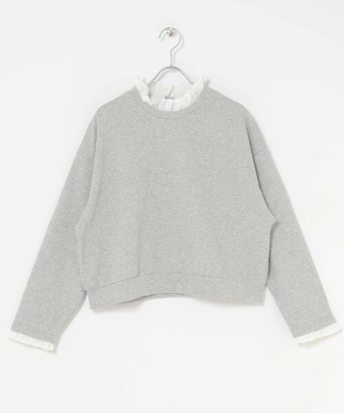 ITEMS URBANRESEARCH(アイテムズ アーバンリサーチ)の「フリルドッキングスウェット(スウェット・レディース・杢GRY/BLK・FREE)」の22枚目の写真
