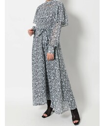 MERCURYDUO | アラベスクプリントケープスリーブワンピース(ワンピース)