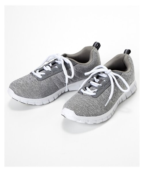 nissen（ニッセン）の「超軽量スポーティースニーカー（ワイズ３Ｅ）（スニーカー・メンズ・ネイビー×イエロー/グレー杢×ピンク/グレー杢×ホワイト/黒×ミントグリーン/黒×黒/白×白(白底)/サックス×ホワイト/黒(マットスムース)×白底/ホワイト(マットスムース)/ダスティピンク(マットスムース)/グレー(マットスムース)/黒×黒(黒底)/杢グレー×パープル(白底)/黒(マットスムース)・S=22.0~22.5cm/M=23.0~23.5cm/L=24.0~24.5cm/LL=25.0~25.5cm）」の9枚目の写真