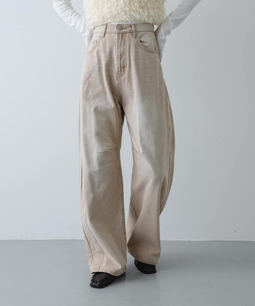 SENSE OF PLACE by URBAN RESEARCH(センスオブプレイスバイアーバンリサーチ)の「カーブデニム(デニムパンツ・レディース・BEIGE/D.INDIGO/GRAY/MINT・S/M/L)」の21枚目の写真