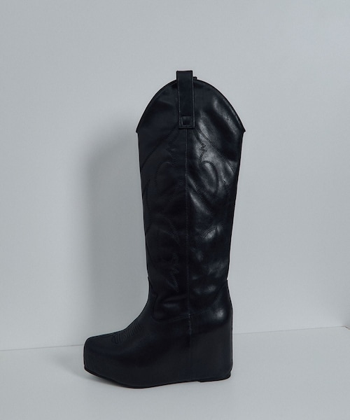 ADAM ET ROPE'(アダムエロペ)の「【J'aDoRe・店舗限定】【TANAKA(タナカ)】WESTERN LONG BOOTS(ブーツ・レディース・ブラック・23.5/24.5/25.5)」の10枚目の写真