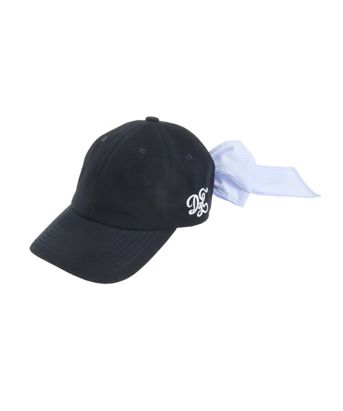 dazzlin（ダズリン）の「【UV】バックリボンロゴシシュウキャップ（キャップ・レディース・オフホワイト/アイボリー/ネイビー・F）」の7枚目の写真