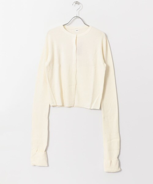 ELIN　WOOL BLEND RIBB-CUFF CARDIGAN∴
