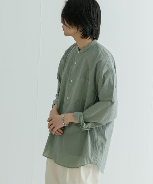 URBAN RESEARCH（アーバンリサーチ）の「C/Nエアーワッシャーシャツ（シャツ/ブラウス・メンズ・S/GREEN/GRAY/ASH/NAVY・M/L）」の12枚目の写真