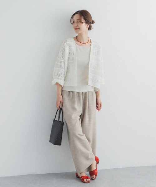 URBAN RESEARCH DOORS(アーバンリサーチドアーズ)の「クロシェニットカーディガン(カーディガン/ボレロ・レディース・OFF/BEIGE・Free)」の10枚目の写真