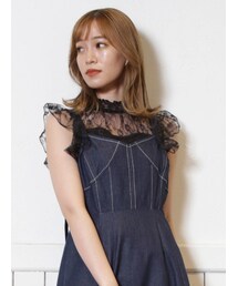 dazzlin | レースリブペプラムブラウス(シャツ/ブラウス)