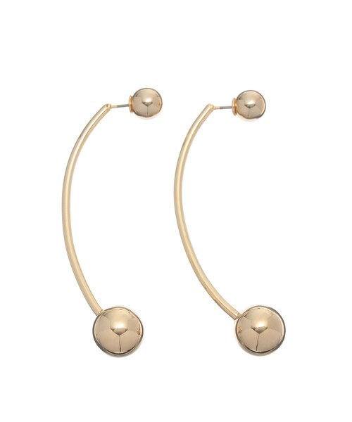 MURUA（ムルーア）の「ハングボールキャッチピアス（ピアス（両耳用）・レディース・シルバー/ゴールド・F）」の5枚目の写真