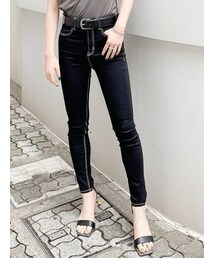 GYDA | ワンウォッシュハイウエストパンツ(デニムパンツ)