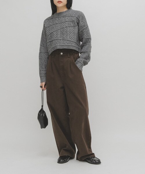 KBF（ケイビーエフ）の「フリルウエストツイルパンツ（その他パンツ・レディース・BEIGE/GRAY/BROWN・One）」の20枚目の写真