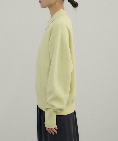ADAM ET ROPE'（アダムエロペ）の「クレープスウェットライクポロプルオーバー（スウェット・レディース・チャコール/オフホワイト/グリーン系・F）」の20枚目の写真